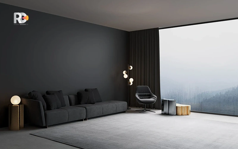 رنگ میکروسمنت طوسی زغالی (Charcoal Grey)